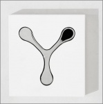 Designový věšák Spoon single, bílý