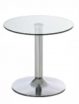 Konferenční stolek skleněný kulatý Houly, průměr 50 cm