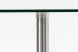 Barový stůl Dipallo hranatý, 70 cm, čirá / nerez