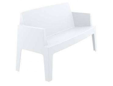 Lavice / sofa s područkami Jirine, 138 cm, bílá 