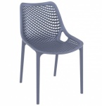 Designová jídelní židle stohovatelná Soufi, tmavě šedá