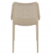 Jídelní židle stohovatelná Soufi - SET 2 ks, krémová