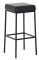 Barová stolička Joel, výška 80 cm, černá-černá