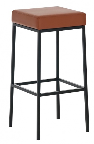 Barová stolička Joel, výška 80 cm, černá-koňaková