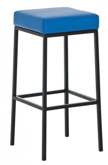Barová stolička Joel, výška 80 cm, černá-modrá