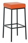 Barová stolička Joel, výška 80 cm, černá-oranžová