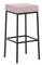 Barová stolička Joel, výška 80 cm, černá-růžová