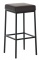 Barová stolička Joel, výška 85 cm, černá-hnědá