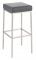 Barová stolička Joel, výška 80 cm, nerez-šedá