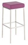 Barová stolička Joel, výška 80 cm, nerez-fialová