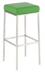 Barová stolička Joel, výška 80 cm, nerez-zelená