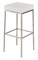 Barová stolička Joel, výška 85 cm, nerez-bílá