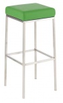 Barová stolička Joel, výška 85 cm, nerez-zelená