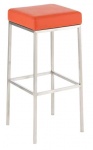 Barová stolička Joel, výška 85 cm, nerez-oranžová