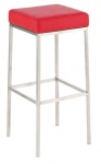 Barová stolička Joel, výška 85 cm, nerez-červená