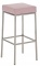 Barová stolička Joel, výška 85 cm, nerez-růžová