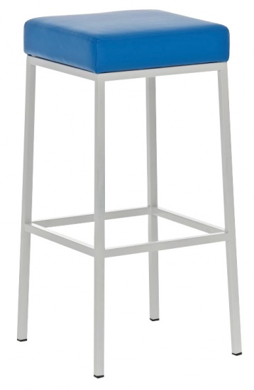 Barová stolička Joel, výška 80 cm, bílá-modrá