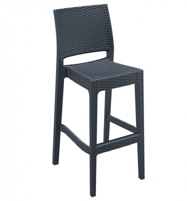 Venkovní barová židle Martini, tmavě šedá