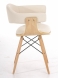 Jídelní / jednací židle dřevěná Lorei, krémová