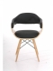 Jídelní / jednací židle dřevěná Lorei, černá