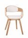 Jídelní / konferenční židle dřevěná Stona, bílá