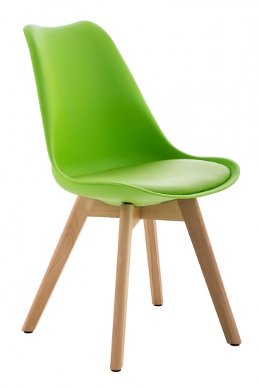 Jídelní / konferenční židle Borna podnož přírodní, zelená