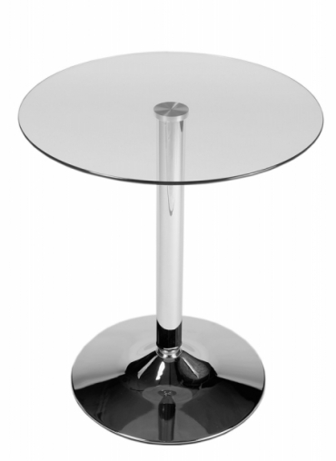 Jídelní stolek skleněný kulatý Houly, průměr 60 cm, výška 70cm