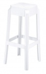 Plastová barová židle Tower, bílá lesklá