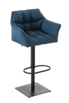 Barová židle Damaso látkový potah, modrá