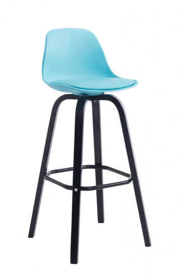 Barová židle Avika syntetická kůže, černá, modrá