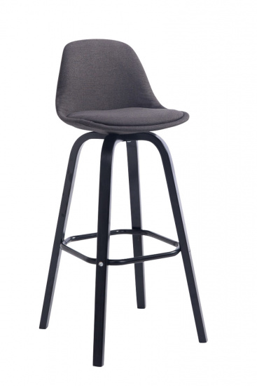 Barová židle Avika látkový potah, černá, tmavě šedá