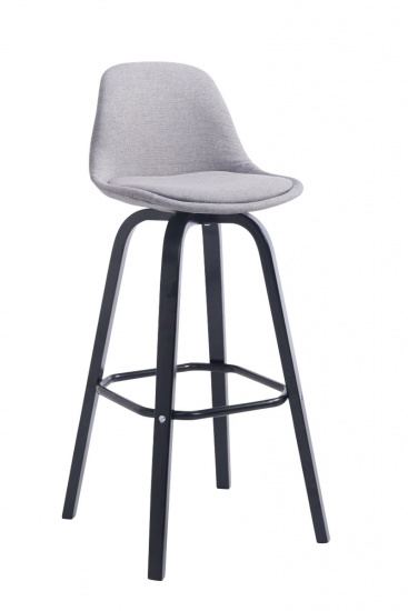 Barová židle Avika látkový potah, černá, šedá