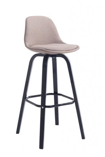 Barová židle Avika látkový potah, černá, taupe