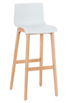 Barová židle Hoover přírodní, bílá