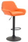 Barová židle Braga syntetická kůže, oranžová