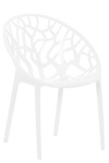 Židle stohovatelná CRYSTAL, bílá lesklá