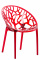 Židle stohovatelná CRYSTAL, červená