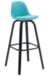 Barová židle Avika čalounění syntetická kůže, černá, modrá