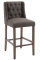 Barová židle Cassandra látkový potah, Antik-tmavá, tmavě šedá