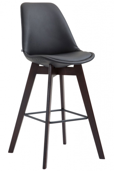 Barová židle Metz syntetická kůže, Cappuccino, černá