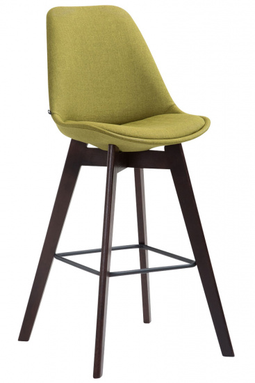Barová židle Metz látkový potah, Cappuccino, zelená