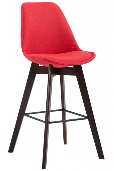 Barová židle Metz látkový potah, Cappuccino, červená