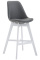 Barová židle Cannes syntetická kůže, bílá, šedá