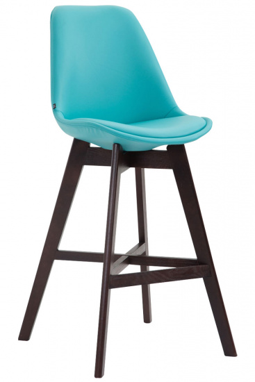 Barová židle Cannes syntetická kůže, Cappuccino, modrá