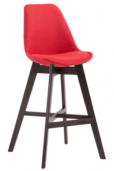 Barová židle Cannes látkový potah, Cappuccino, červená