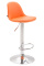 Barová židle Kiel čalounění syntetická kůže, oranžová