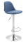 Barová židle Kiel látkový potah, modrá
