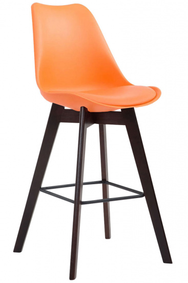 Barová židle Metz plast Cappuccino, oranžová