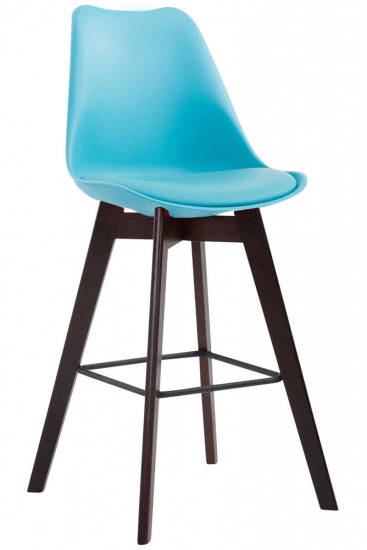 Barová židle Metz plast Cappuccino, modrá