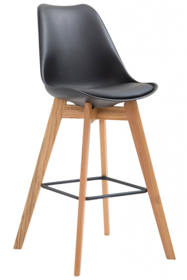Barová židle Metz plast přírodní, černá